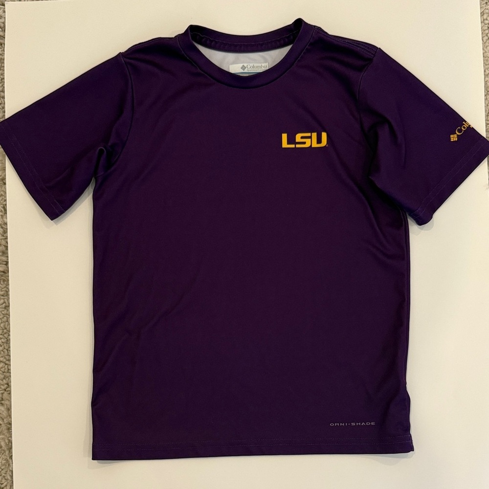 Columbia Boys Collegiate PFG Terminal Tackle Short Sleeve Shirt - LSU S (8)